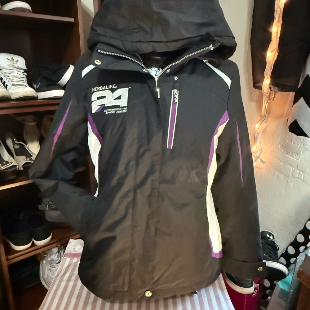 ZeroXposur Women's Black and Purple 2 in 1 Ski Jacket
